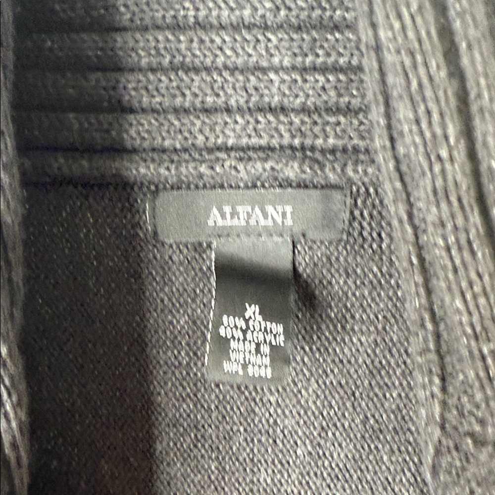 Alfani Grey Ribbed Cardigan - Picture 2 of 6